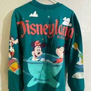 Disney Teal Disneyland Resort Long Sleeve Top